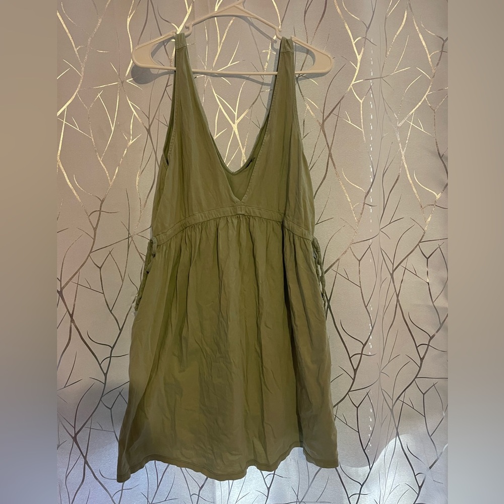 Wild Fable cinch waist sun dress with pockets: sage. XL